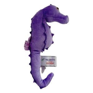 🍒 TELUS Critters by Gund Seahorse Bendable Stuffed Animal Plush Soft Kids Toy
